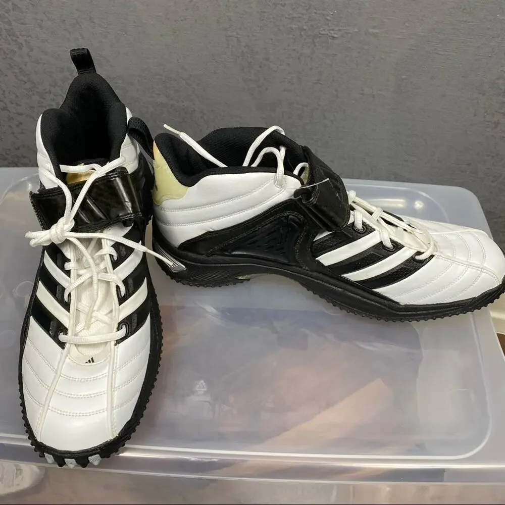 Adidas Intimidate Mid Football Cleats White/Black/Gold Men’s US 15
